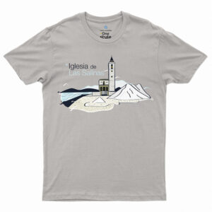 Camiseta-Unisex-Cabo-de-Gata-La-iglesia-de-las-Salinas-ALmeria-delante